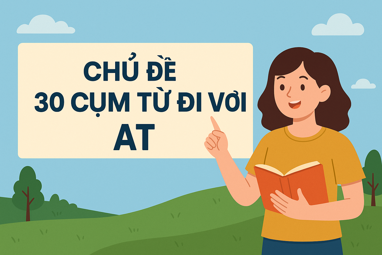 30+ CỤM TỪ ĐI VỚI “AT” – HỌC NHANH, DÙNG CHUẨN, GIAO TIẾP TỰ NHIÊN
