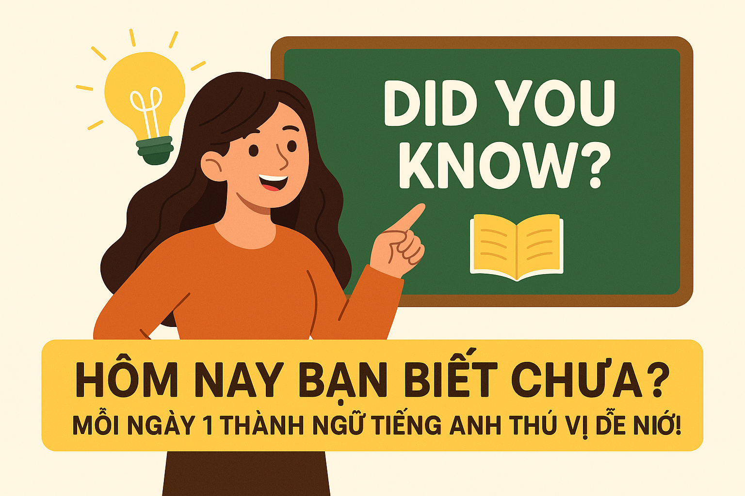 "Hôm nay bạn biết chưa?" – Mỗi ngày 1 thành ngữ tiếng Anh thú vị dễ nhớ!