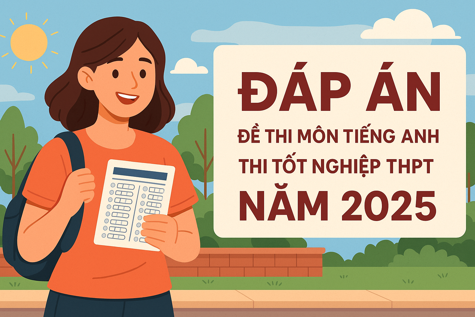 ĐÁP ÁN - Đề thi môn Tiếng Anh thi tốt nghiệp THPT năm 2025 (Mã đề 1141 đến 1148)