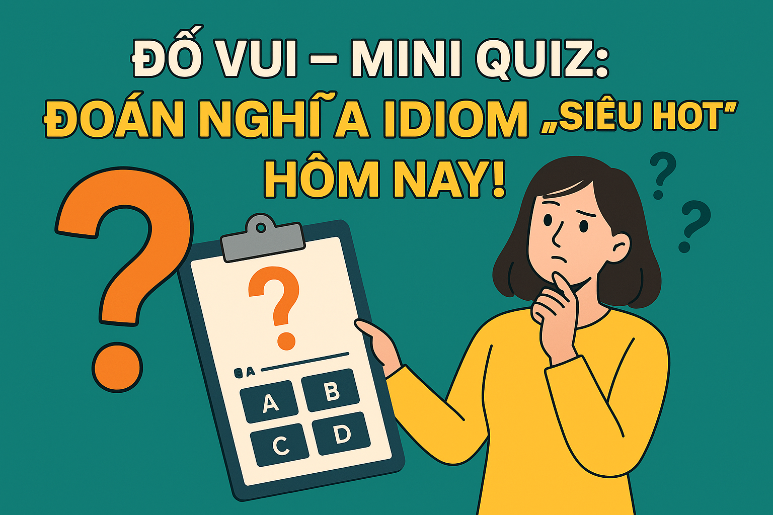 Đố Vui – Mini Quiz: Đoán Nghĩa Idiom “Siêu Hot” Hôm Nay!